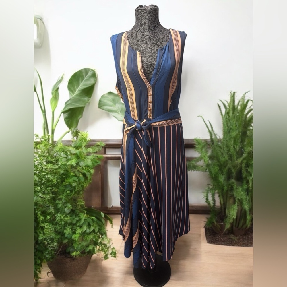 Anthropologie Maeve Atalanta Front-Tie Dress size M - Picture 5 of 14